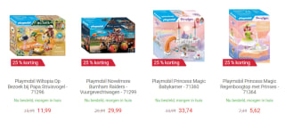 25% korting op alle Playmobil artikelen bij Lobbes