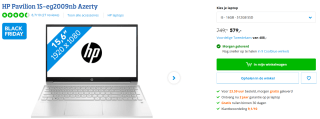 HP Pavilion 15-eg2009nb bij Coolblue voor €579