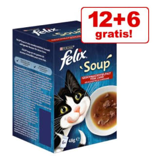 18 x 48 g Felix Soup voor €4,98 bij Zooplus