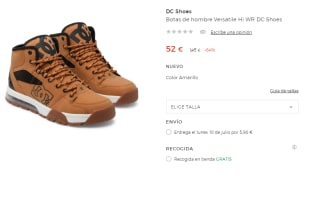 Botas de hombre DC Shoes Versatile Hi WR por 52€