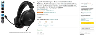 Audífonos HyperX Cloud Stinger 2 por $389 en Amazon