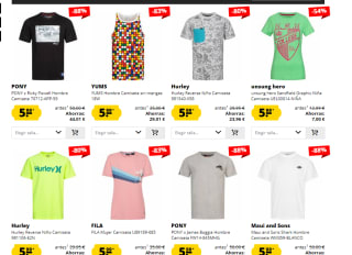 Todas las camisetas a 5,99€