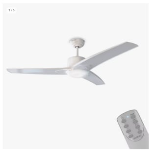 Ventilador de Techo Cecotec con Mando a Distancia, Temporizador y Luz LED EnergySilence Aero 550. 60 W, 132 cm de Diámetro, 3 Aspas, 3 Velocidades, Función Invierno por 65€