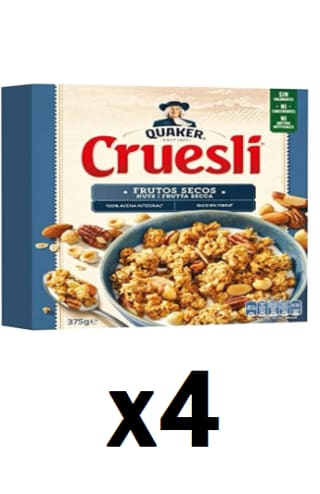 4 Paquetes de Cruesli 4 nuts QUAKER, caja 375 g por 14.96€