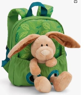NICI mochila infantil azul 2 en 1 conejo rosa/verde por 14,99€