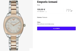 Reloj para Mujer Emporio Armani por 135€