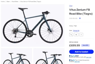 Catch Chain Reaction Cycles' Vitus Zenium FB road bike for £699.99