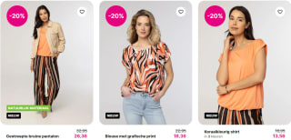 20% korting op alles bij Norah