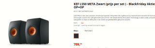 KEF LS50 Meta Boekenplank speaker Carbon black (per paar) voor €800 bij Apollo