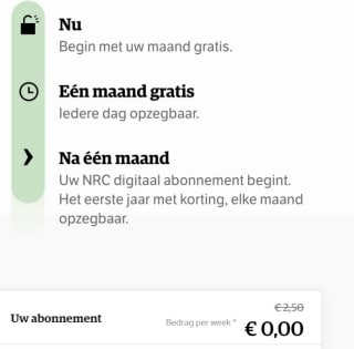 Lees 1 maand gratis NRC digitaal