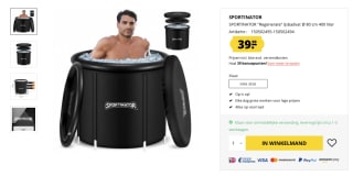 Sportinator IJsbadvat Ø 80 cm 400 liter voor 39,99 euro
