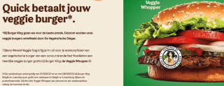 Gratis veggie burger bij Burger King