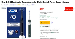 Oral-B iO2 Series Twin Pack Night Black / Forest Green voor €59,99 bij Bol