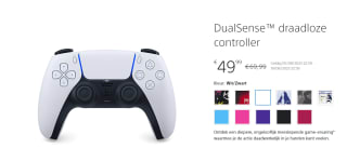 Sony PS5 DualSense draadloze controller voor €49,99 in de Playstation Store