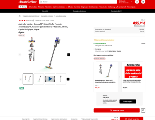 Apirador Dyson V15 Detect por solo 495,04€