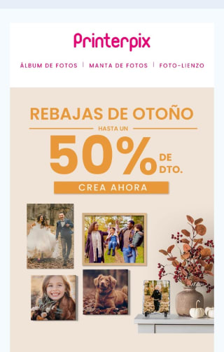 Hasta un -50% de Descuento en Printerpix.