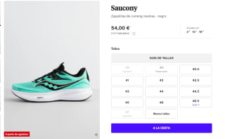 Zapatillas Saucony Guide 15 por tan solo 54€