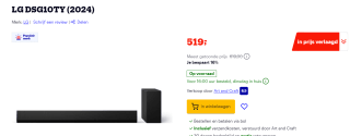 LG DSG10TY 3.1 Dolby Atmos Soundbar voor €519 bij Bol