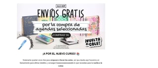 Envío gratis para todas las agendas a partir de 9€
