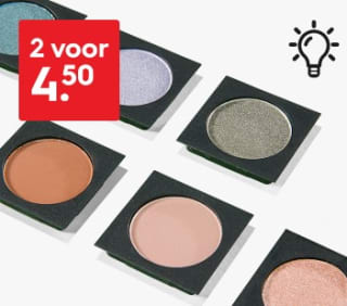 2 voor €4.50 op navulbare oogschaduw bij HEMA