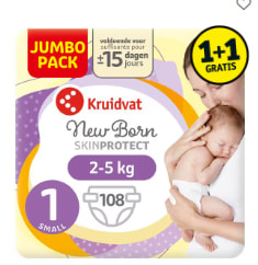 1+1 gratis op Kruidvat newborn luiers