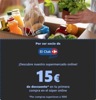 Descuento 15€ en Carrefour Online