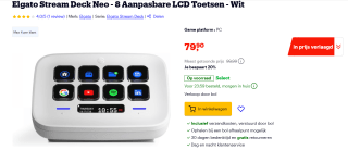 Elgato Stream Deck Neo voor €79,90 bij Bol