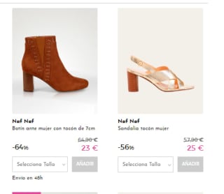 Recopilación de ropa marca Naf Naf desde 4€