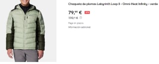 Chaqueta de plumas para Hombre Columbia Labyrinth Loop II por 79.99€
