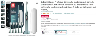 Elektrische tandenborstel X Series Pro Travel Set voor €61,99 met Amazon prime