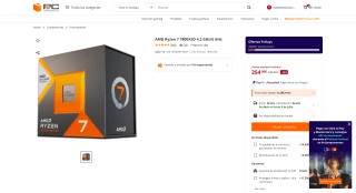 AMD Ryzen 7 7800X3D por 354,90€