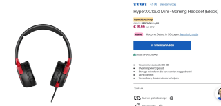 HyperX Cloud Mini - Bedrade Gaming Headset voor €19,99 in de HP store.