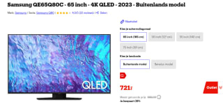 Samsung QE65Q80C - 65 inch - 4K QLED - 2023 - voor €799 bij Bol