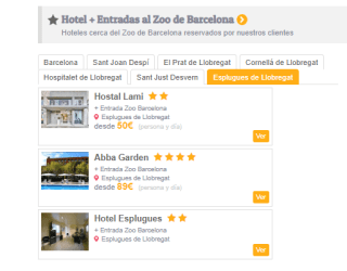 Oferta hotel + entrada Zoo Barcelona desde solo 50€