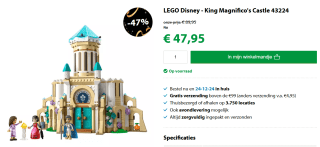 Lego Kasteel van koning Magnifico voor €47,95 bij Goodbricks