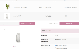 €10 korting op abonnementen + gratis vaas bij Bloemenvandeteler