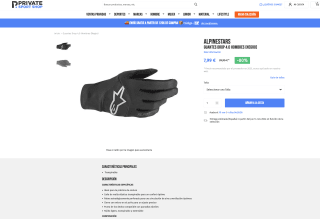 Guantes Alpinestars Drop 4.0 Hombres Negro por solo 7,99€