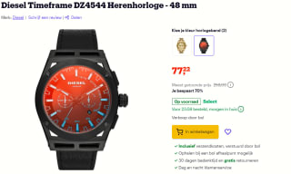 Diesel Timeframe DZ4544 Herenhorloge - 48 mm voor €77,22 bij Bol.com