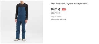 Peto para Hombre The North Face Freedom - DryVent por 94.99€