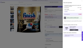 Finish Powerball Ultimate Plus All in 1 78 Pastillas para Lavavajillas (Pack 2x39 Pastillas) por solo 17,81€ (Nuevos usuarios por 10,79€)