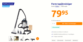Ferm tapijtreiniger voor €79,99 bij de Action