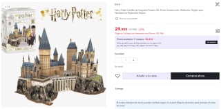 Puzzles 3D Harry Potter Castillo de Hogwarts por 17,94€