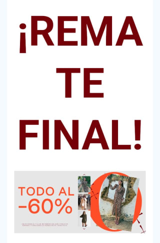 Remate Final todo al -60% en Vosso.