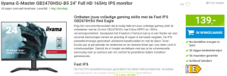 Iiyama G-Master GB2470HSU-B5 24" 165Hz monitor voor €139 bij Megekko