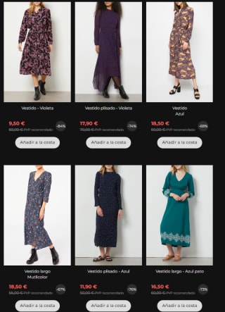 Oferta hasta 85% descuento en ropa marca Etam