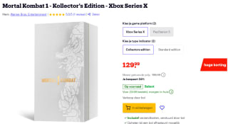 Mortal Kombat 1 - Kollector's Edition voor €129,99 bij Bol.com
