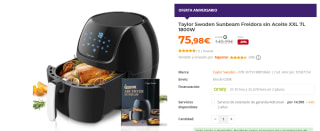 Freidora sin aceite XXL 75,90€