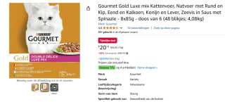 6x Gourmet Gold Luxe Mix 8 x 85 gr voor €20,13 bij Amazon