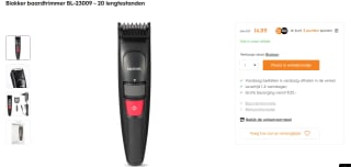 Blokker BL-23009 Baardtrimmer 20 verschillende lengtestanden voor €14,99 bij Blokker