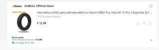 Neumático patinete eléctrico Xiaomi M365 Pro por 11,98€
